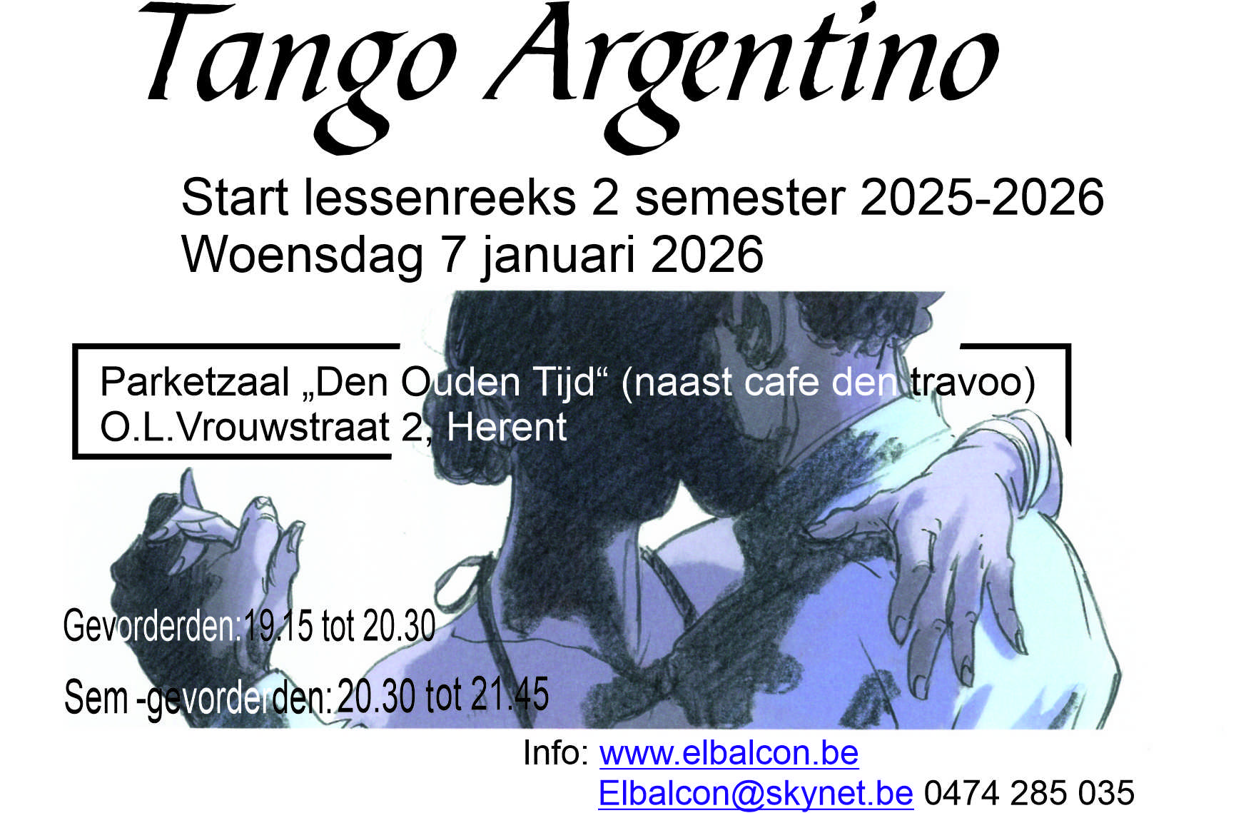 Info over nieuwe lessenreeks